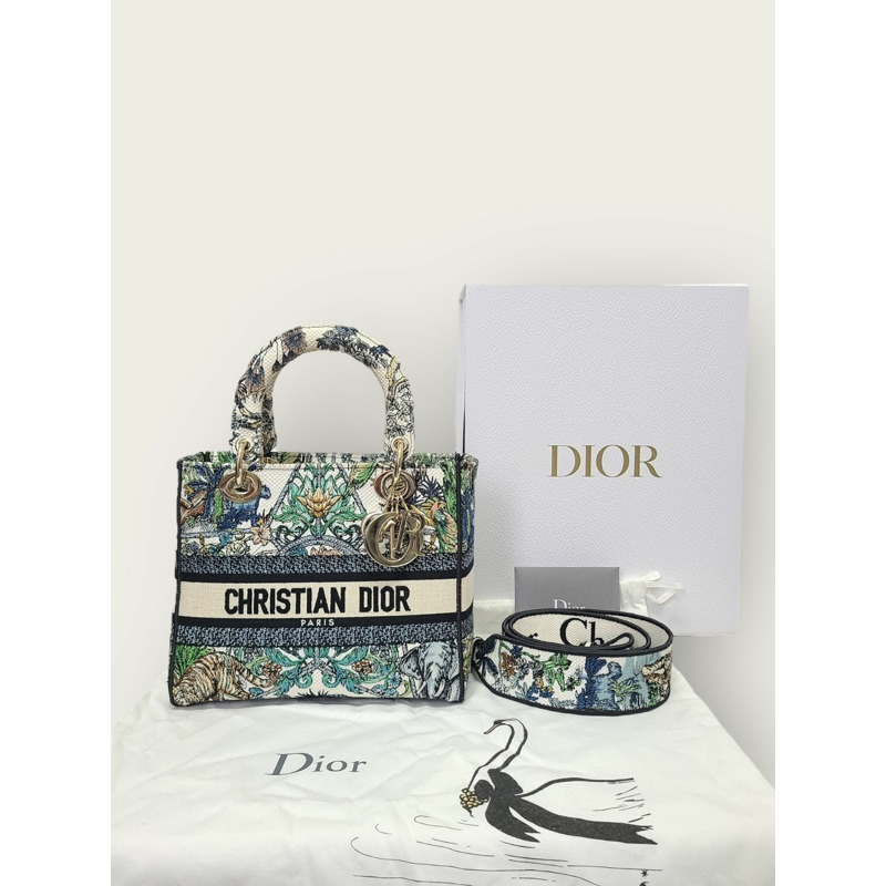 【包稅】DIOR 白色 Étoile de Voyaj Lady Delight 多色肩背包-6
