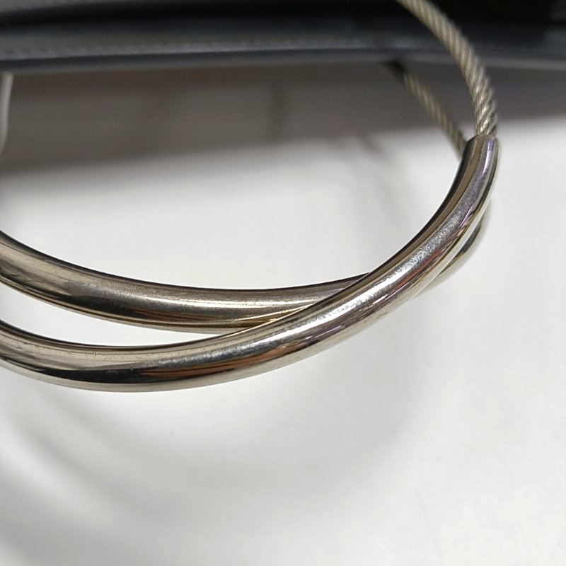 BALENCIAGA托特包黑色牛皮手提包金色銀色五金-9