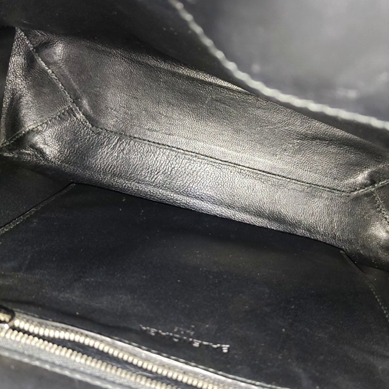 BALENCIAGA托特包黑色牛皮手提包金色銀色五金-16