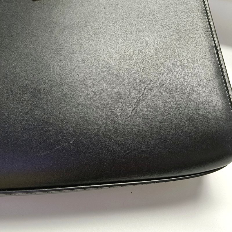 YSL MANHATTAN中號黑色牛皮曼哈頓包單肩包手提包金色五金可拆卸肩帶-8