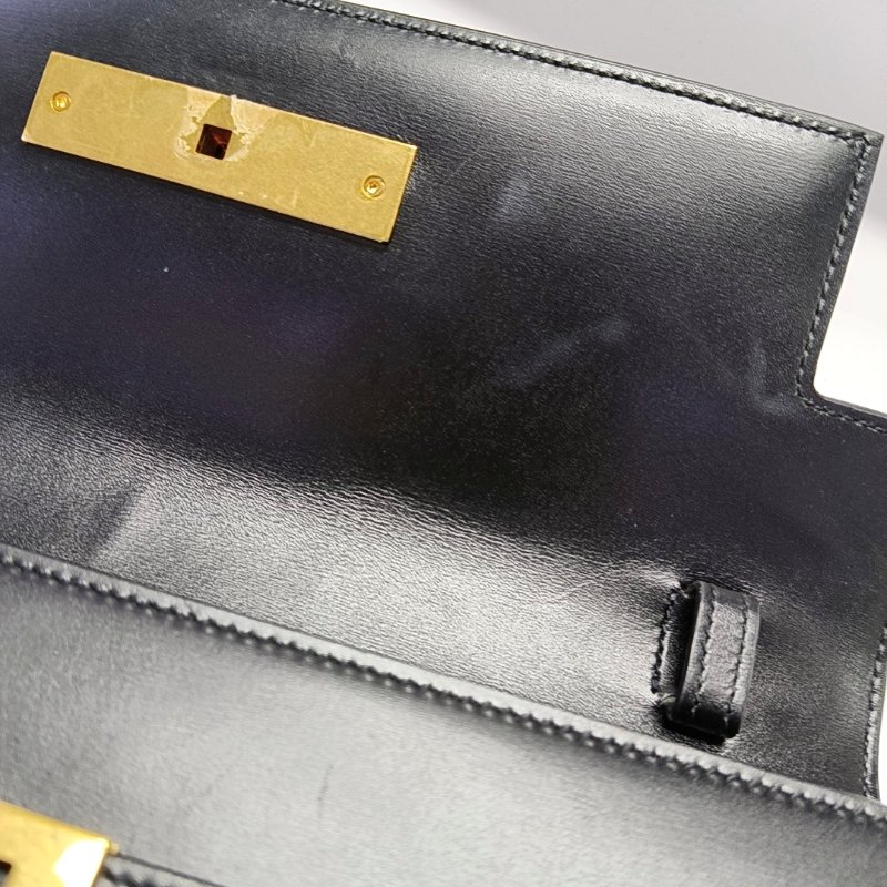 YSL MANHATTAN中號黑色牛皮曼哈頓包單肩包手提包金色五金可拆卸肩帶-11