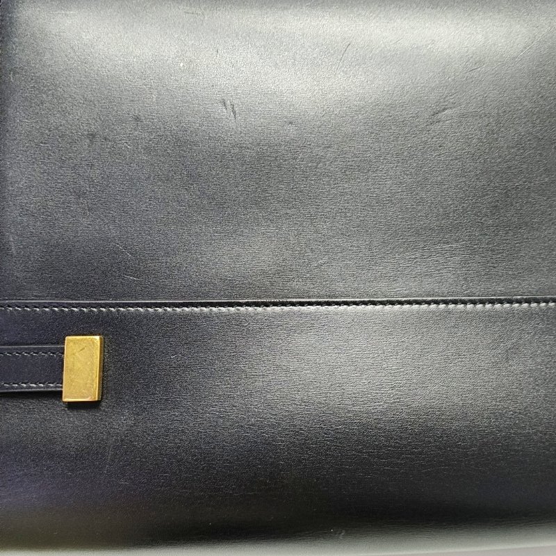 YSL MANHATTAN中號黑色牛皮曼哈頓包單肩包手提包金色五金可拆卸肩帶-13