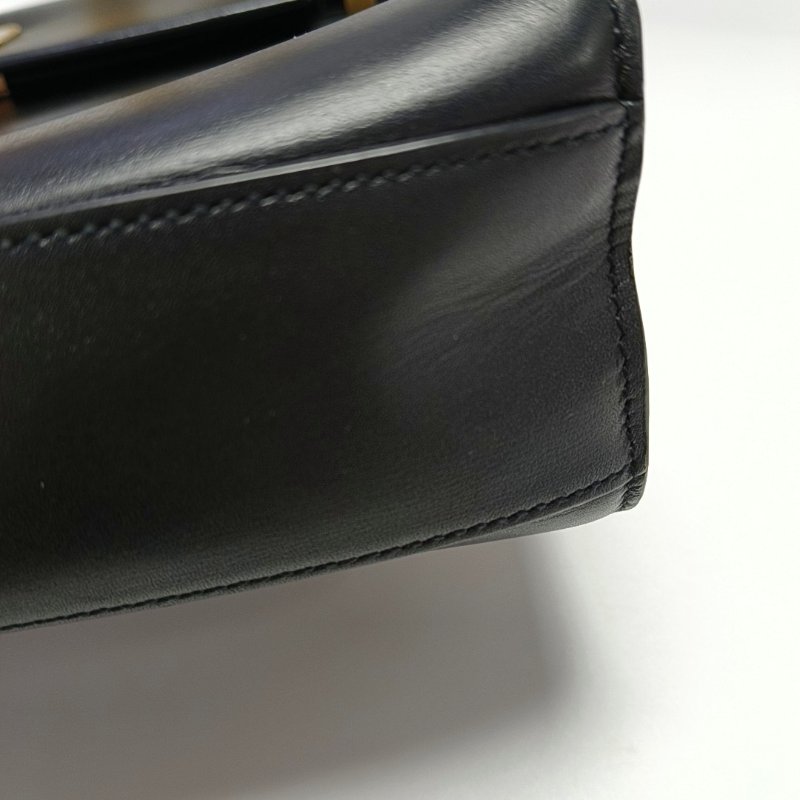 YSL MANHATTAN中號黑色牛皮曼哈頓包單肩包手提包金色五金可拆卸肩帶-15