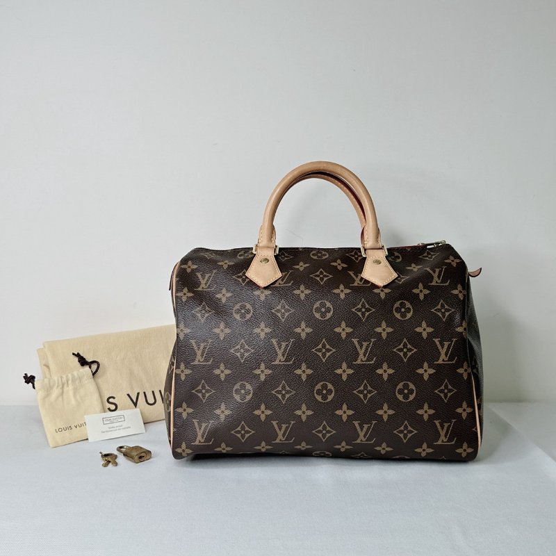 LV Speedy 30老花波士頓包-0