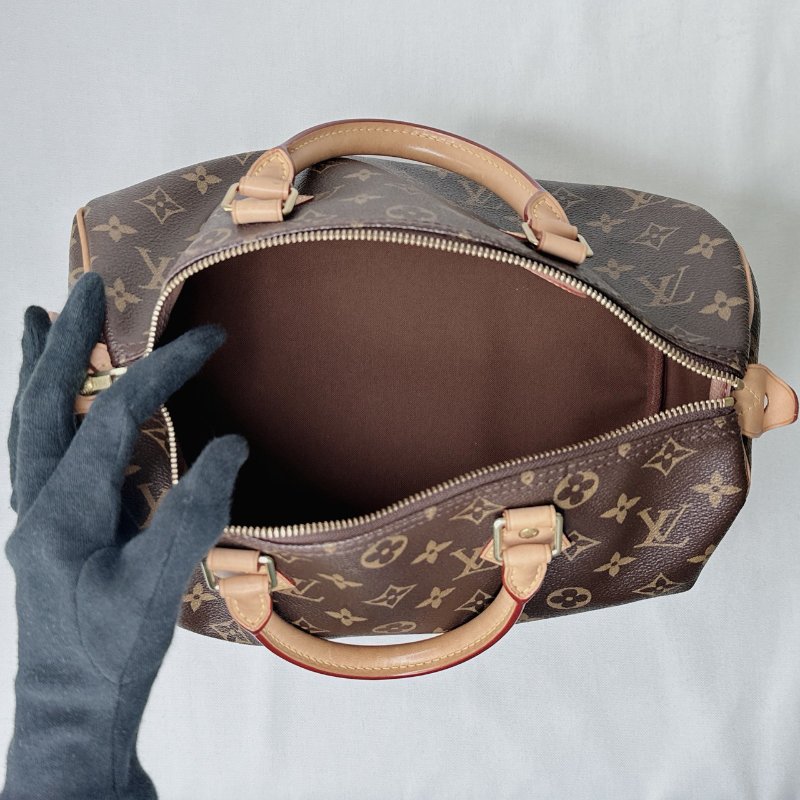 LV Speedy 30老花波士頓包-6