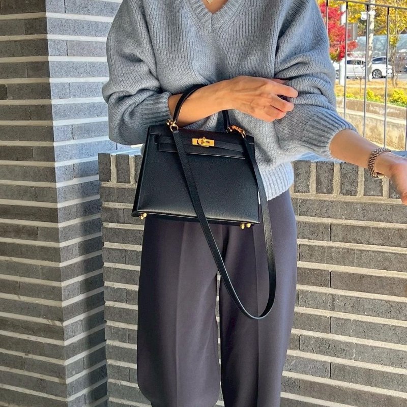 HERMES Kelly 28 - 黑金 B-1