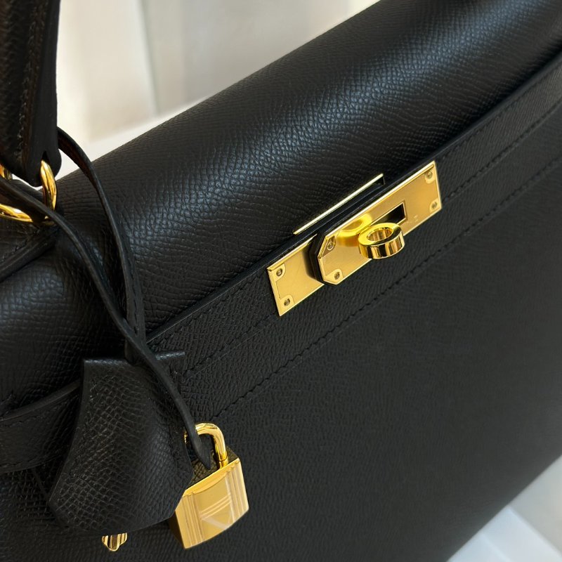 HERMES Kelly 28 - 黑金 B-8