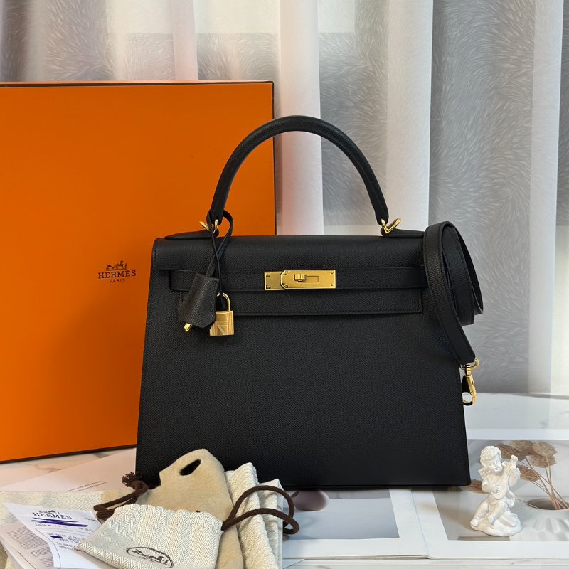 HERMES Kelly 28 - 黑金 B-9