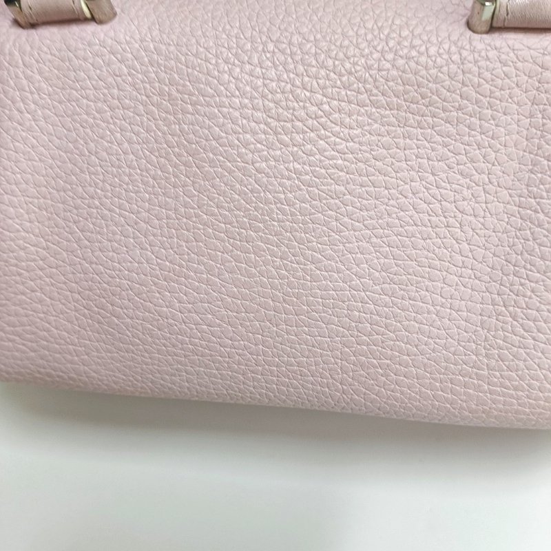 DELVAUX Cool Box迷你粉色牛皮單肩包銀色五金可拆卸肩帶-8