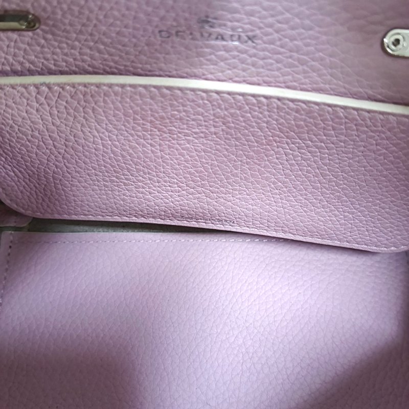 DELVAUX Cool Box迷你粉色牛皮單肩包銀色五金可拆卸肩帶-13