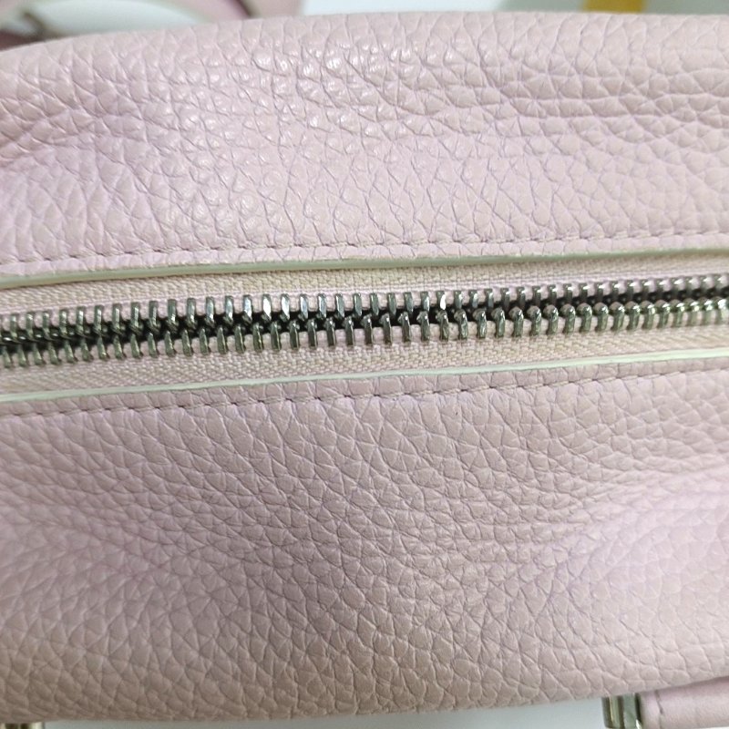 DELVAUX Cool Box迷你粉色牛皮單肩包銀色五金可拆卸肩帶-15