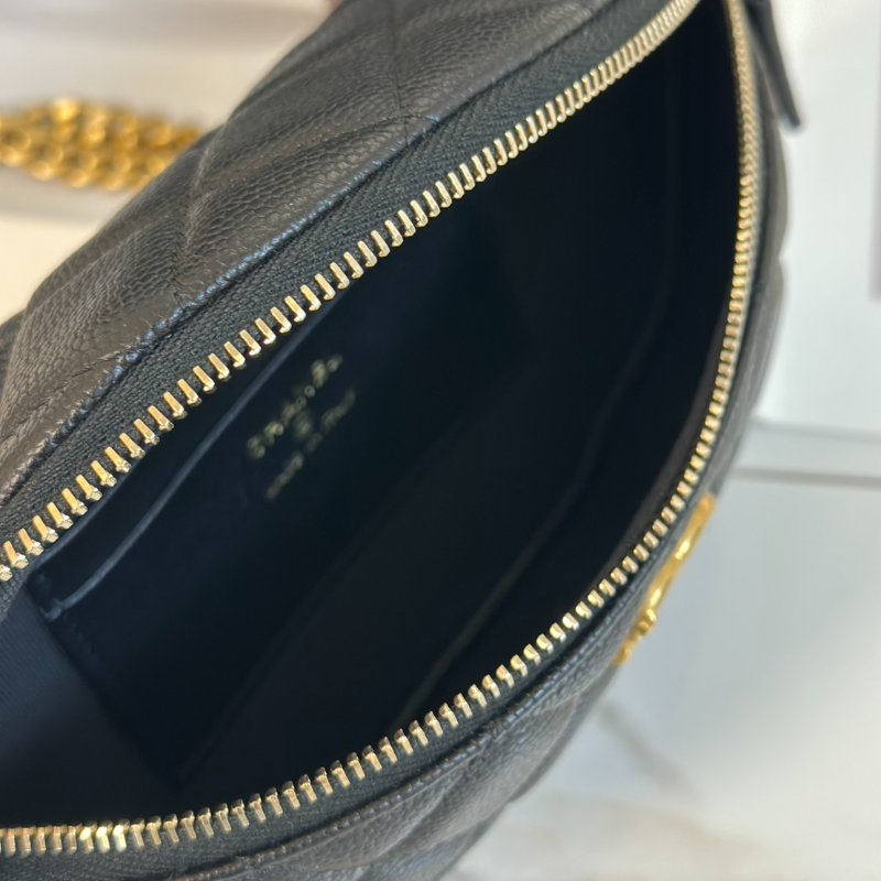 CHANEL 24P愛心調節釦腰包 - 黑金-5