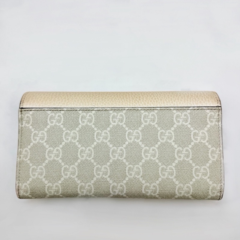 Gucci 456116 米色長夾-1