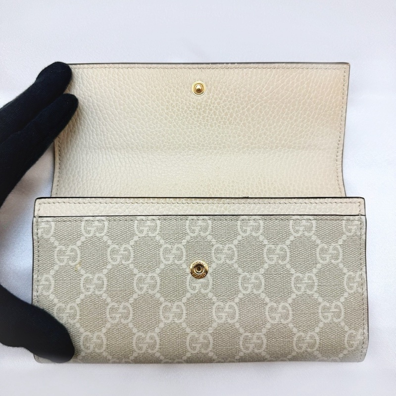 Gucci 456116 米色長夾-2