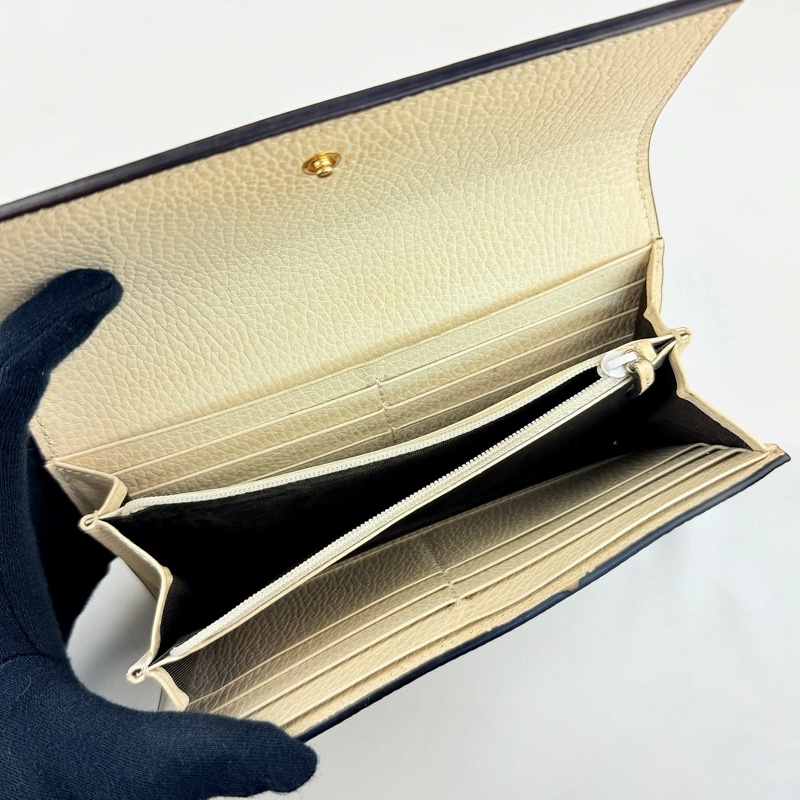 Gucci 456116 米色長夾-3