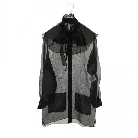 香奈兒 (CHANEL) 黑色絲質襯衫 P62355V24053 #34 二手女款