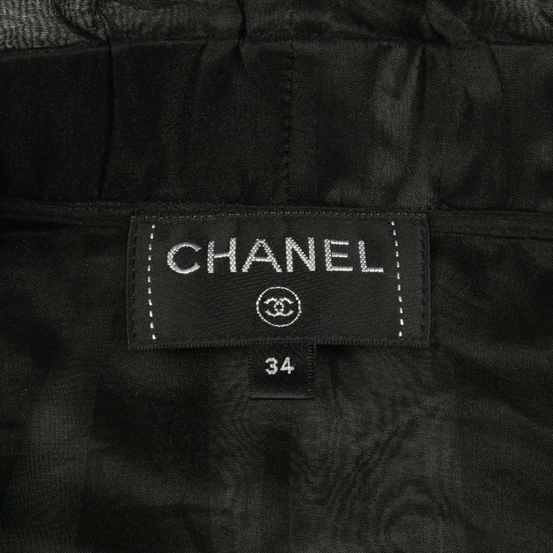 香奈兒 (CHANEL) 黑色絲質襯衫 P62355V24053 #34 二手女款-2
