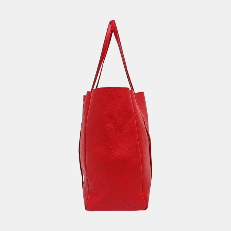 BALENCIAGA Cabas紅色牛皮單肩包手提包 子袋-2