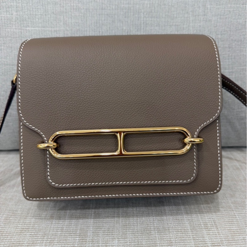 愛馬仕 Hermes Roulis18 evercolor皮 大象灰 金扣 B刻-5