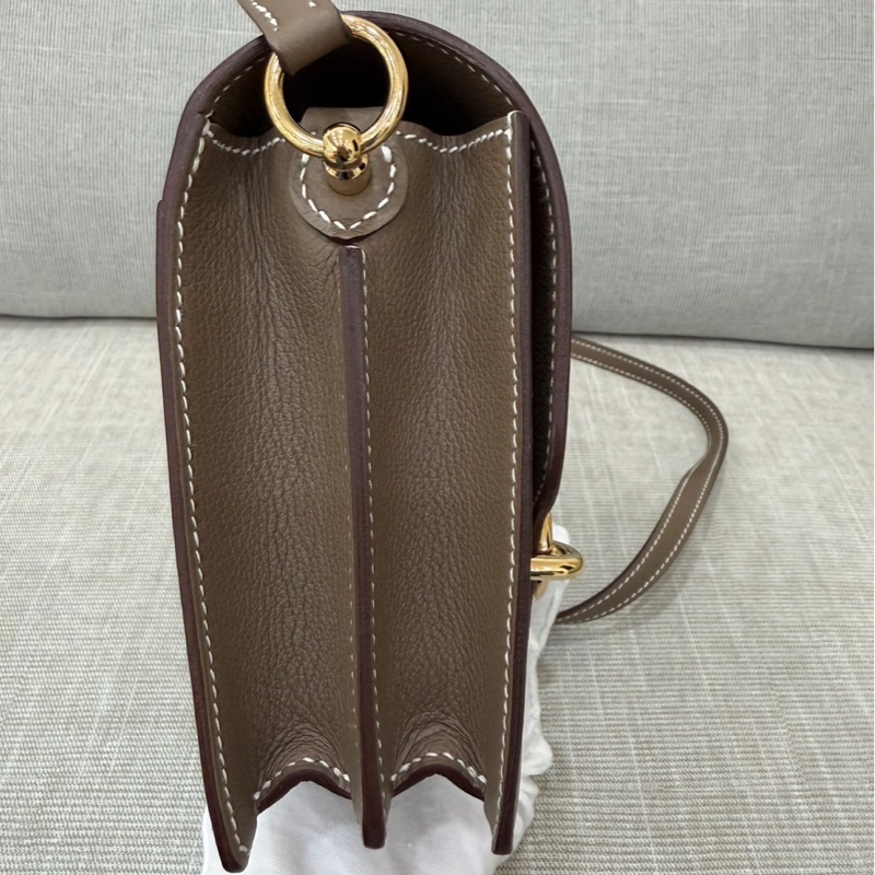 愛馬仕 Hermes Roulis18 evercolor皮 大象灰 金扣 B刻-14
