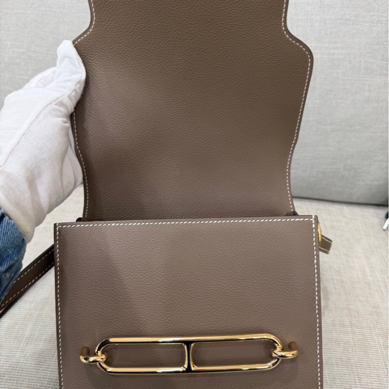 愛馬仕 Hermes Roulis18 evercolor皮 大象灰 金扣 B刻-15
