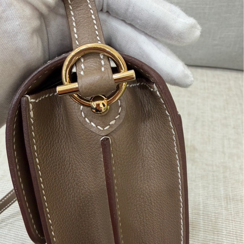 愛馬仕 Hermes Roulis18 evercolor皮 大象灰 金扣 B刻-25