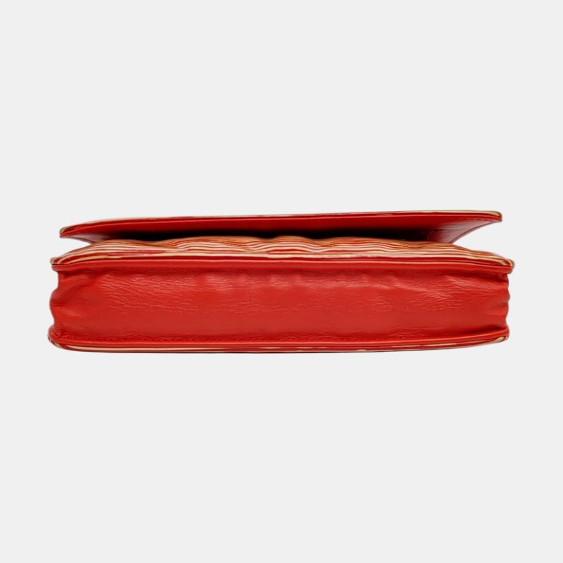 CHANEL WOC拼色漆皮單肩包斜挎包銀色五金18開-5