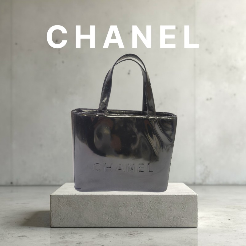 ‼️年前限時特賣‼️（原22000）至1/25⏰㊣✨Chanel✨香奈兒 老香 小香 黑色 雷標 鏡面 浮雕 夾層 手提包 果凍包/二手包/二手精品/保證正品🌳二手樹屋🌳-0