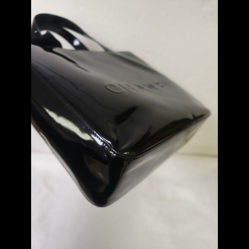 ‼️年前限時特賣‼️（原22000）至1/25⏰㊣✨Chanel✨香奈兒 老香 小香 黑色 雷標 鏡面 浮雕 夾層 手提包 果凍包/二手包/二手精品/保證正品🌳二手樹屋🌳-7