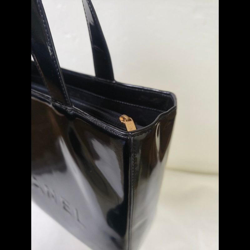 ‼️年前限時特賣‼️（原22000）至1/25⏰㊣✨Chanel✨香奈兒 老香 小香 黑色 雷標 鏡面 浮雕 夾層 手提包 果凍包/二手包/二手精品/保證正品🌳二手樹屋🌳-14