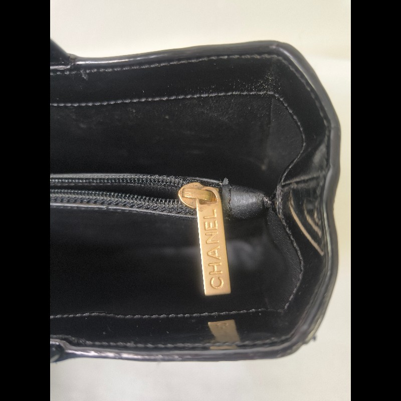 ‼️年前限時特賣‼️（原22000）至1/25⏰㊣✨Chanel✨香奈兒 老香 小香 黑色 雷標 鏡面 浮雕 夾層 手提包 果凍包/二手包/二手精品/保證正品🌳二手樹屋🌳-34
