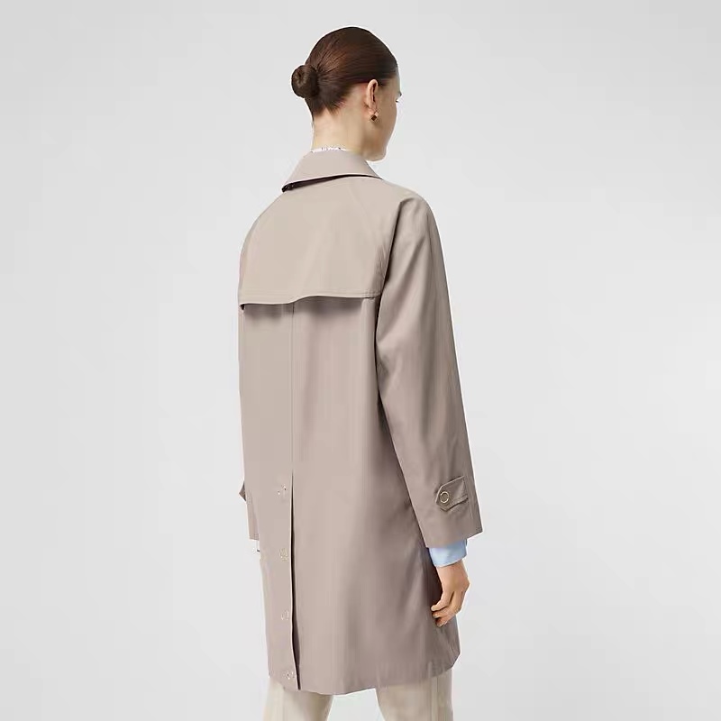 BURBERRY英國黑標香芋色卡姆登風衣UK6-1