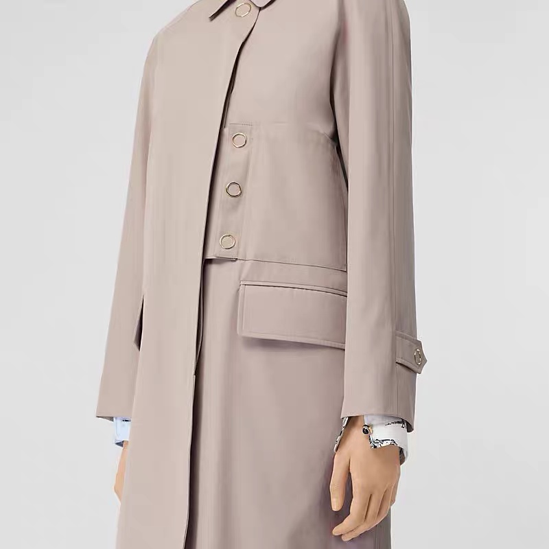 BURBERRY英國黑標香芋色卡姆登風衣UK6-2