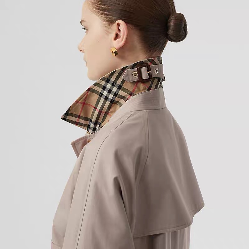 BURBERRY英國黑標香芋色卡姆登風衣UK6-3