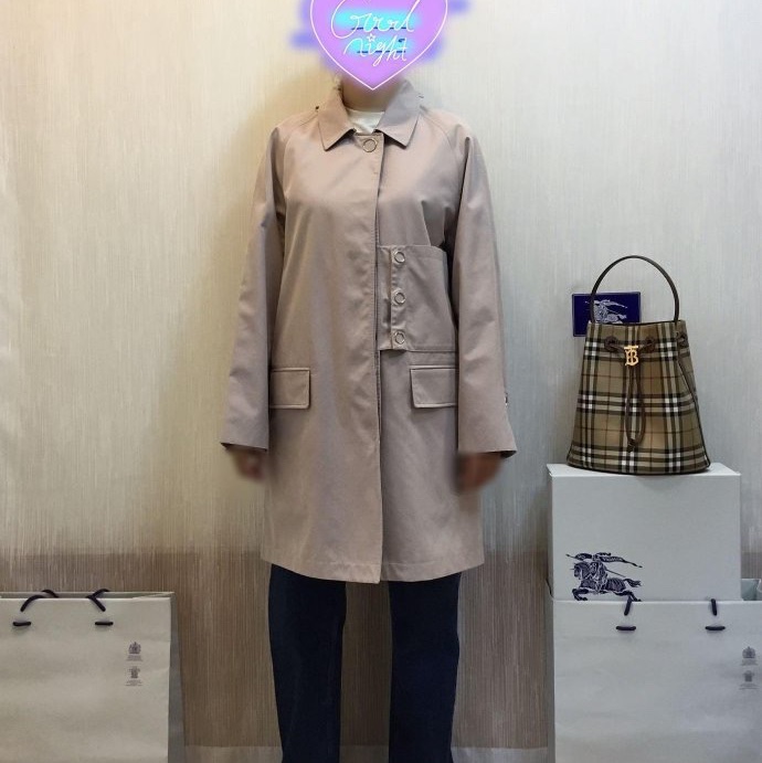 BURBERRY英國黑標香芋色卡姆登風衣UK6-5