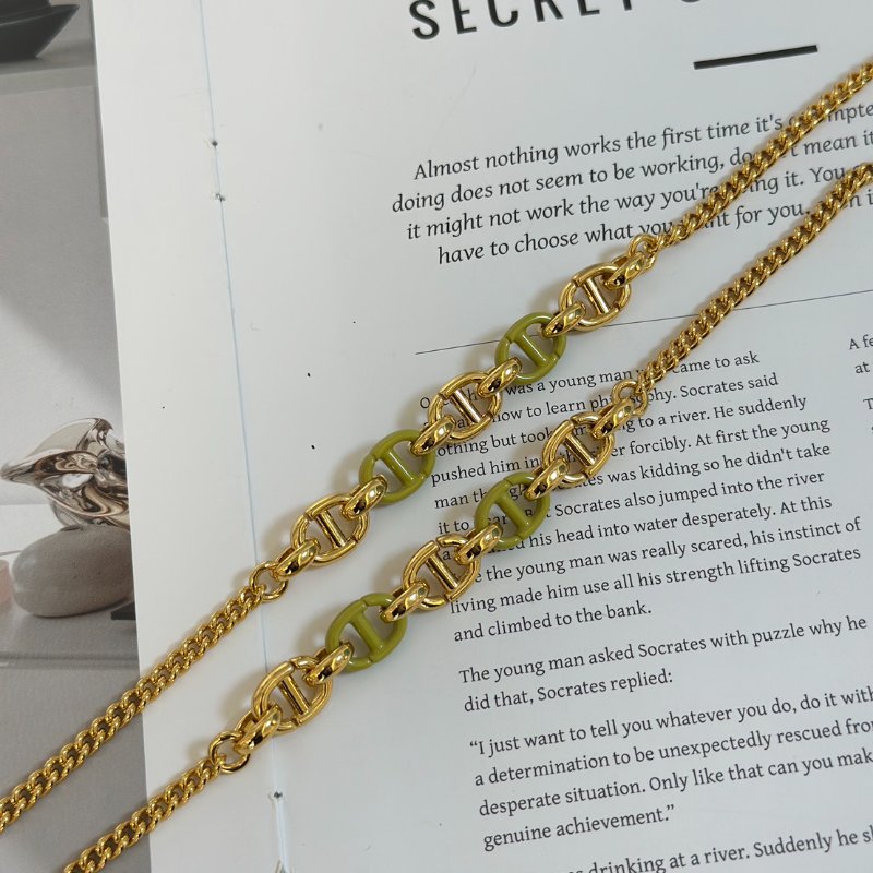 DIOR Caro藤格紋迷你鍊帶小包 - 果綠金-5