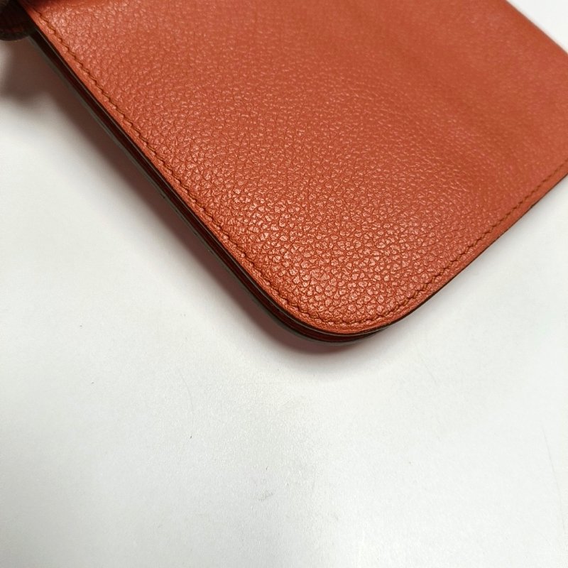 HERMES Dogon齋普爾粉Evercolor牛皮錢包銀色五金R刻-14