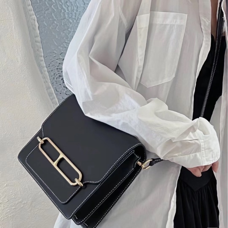 愛馬仕 Hermes 豬鼻子 Roulis23 經典黑金 sombrero皮 霧面box 外縫C刻-1