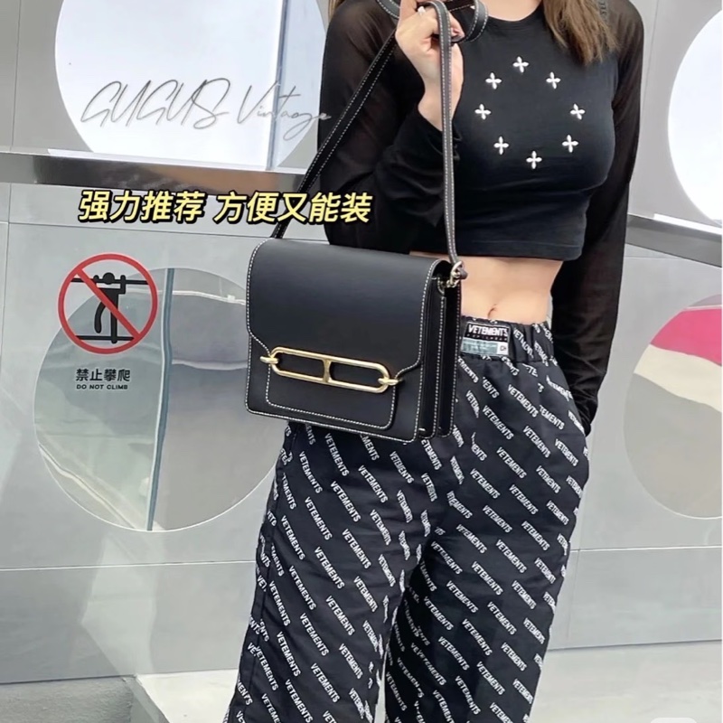 愛馬仕 Hermes 豬鼻子 Roulis23 經典黑金 sombrero皮 霧面box 外縫C刻-3