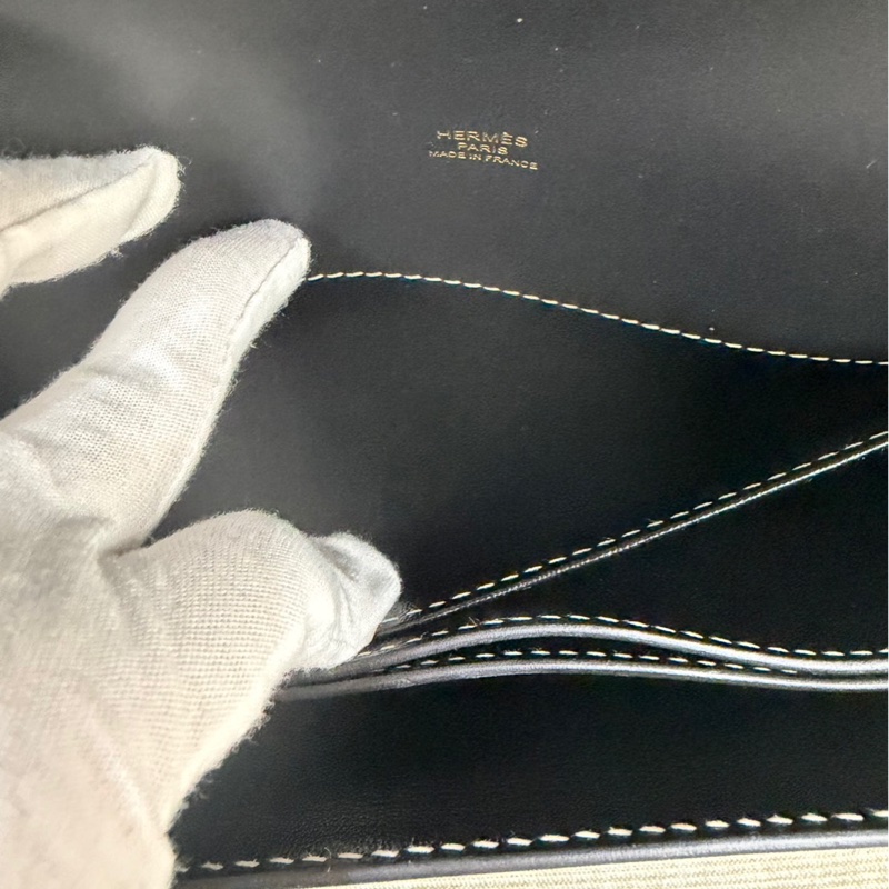 愛馬仕 Hermes 豬鼻子 Roulis23 經典黑金 sombrero皮 霧面box 外縫C刻-25