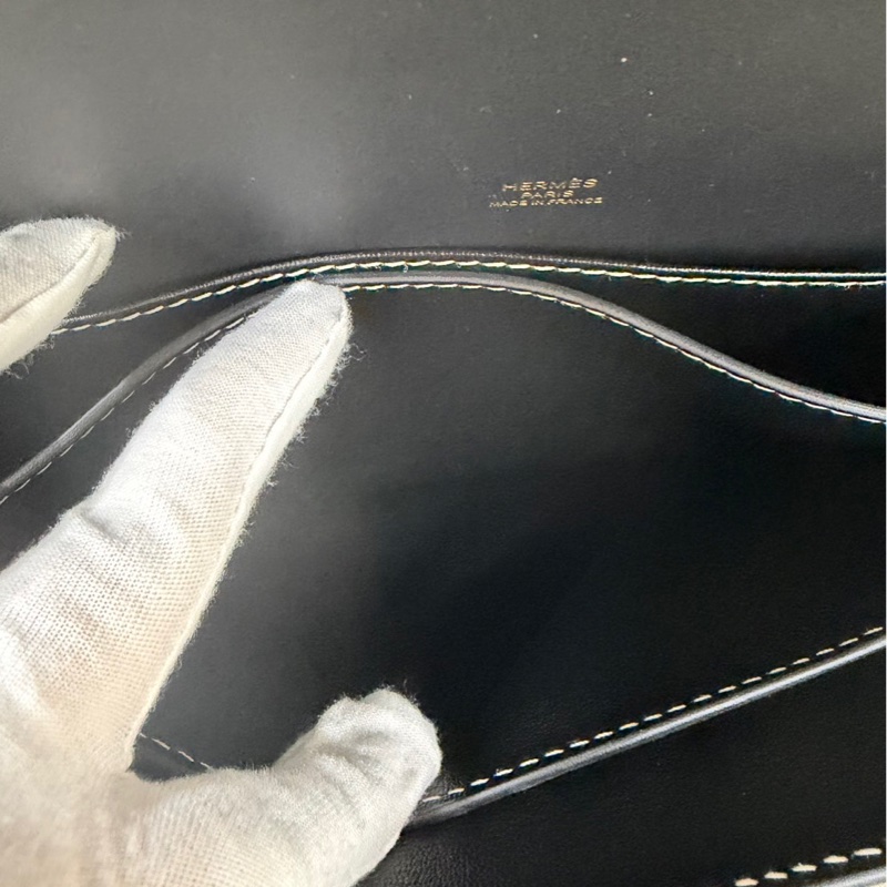 愛馬仕 Hermes 豬鼻子 Roulis23 經典黑金 sombrero皮 霧面box 外縫C刻-26
