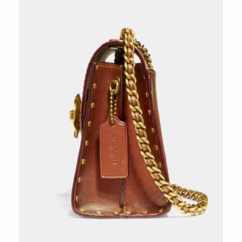 Coach 女士 鉚釘單肩包均碼碼18cm*8cm*12.5cm-4