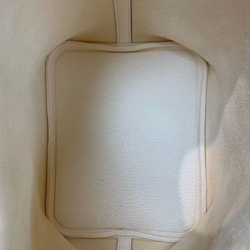 Hermes Picotin 22 菜籃子Nata奶油白拼啡色皮-7