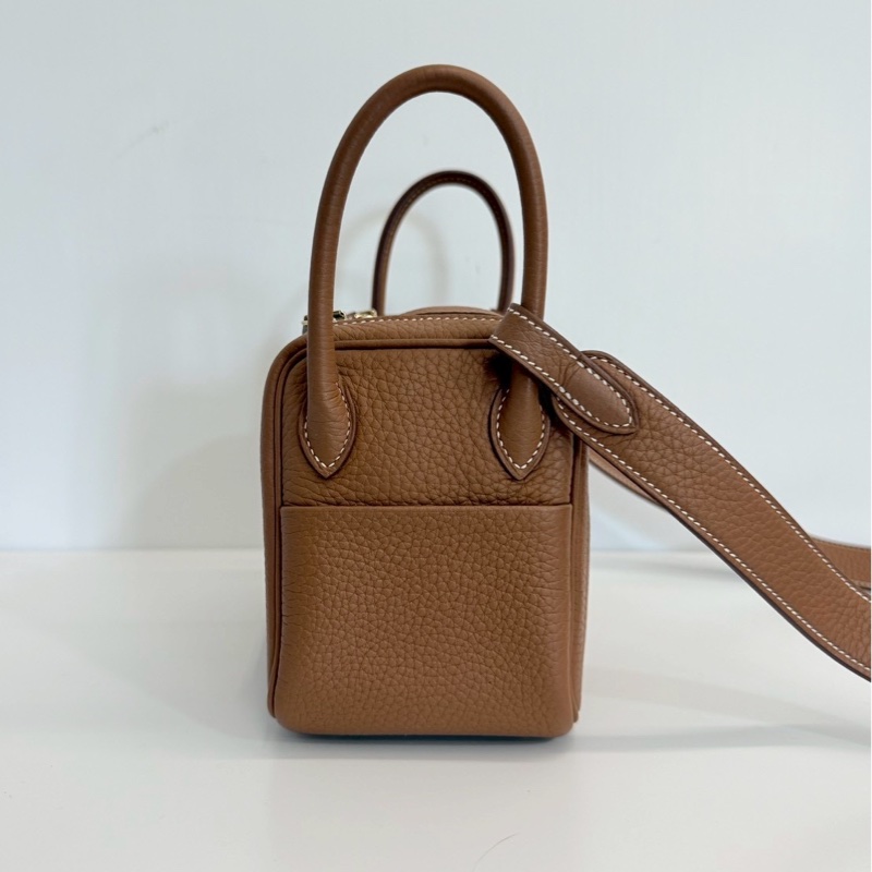 Hermes Mini Lindy 二代 金棕金-2