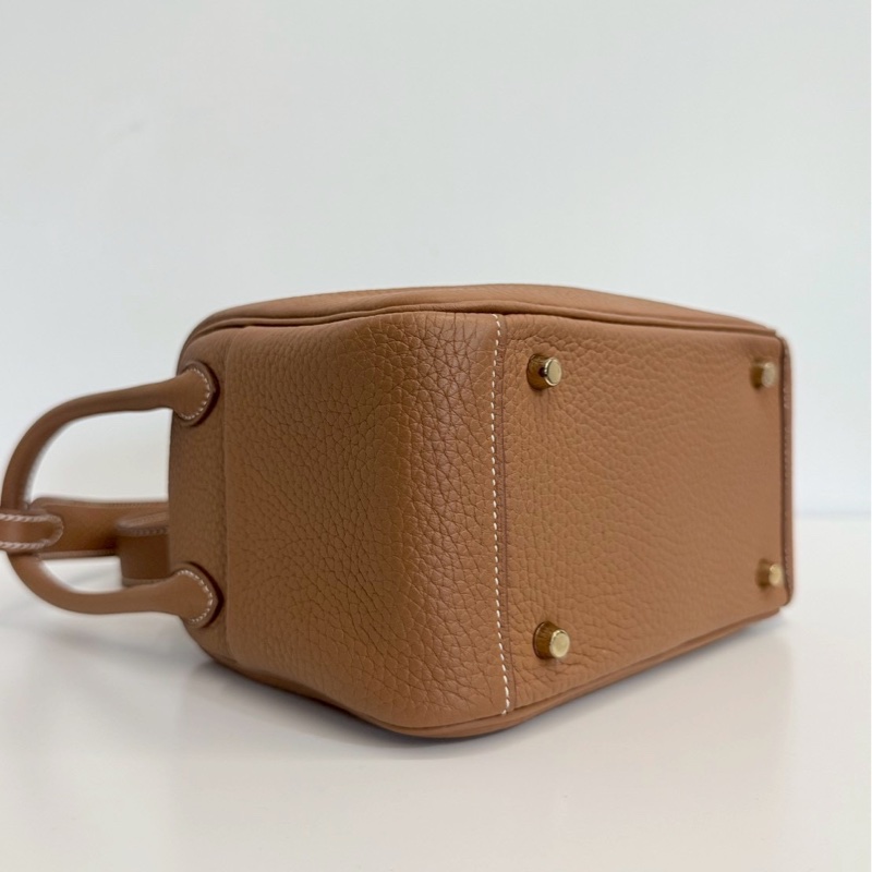 Hermes Mini Lindy 二代 金棕金-6