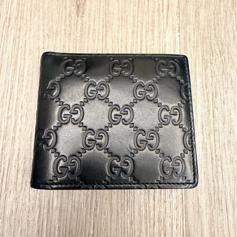 GUCCI 365466 經典壓紋對折短夾-1