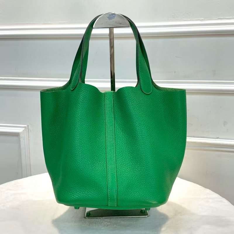 Hermes picotin 22菜籃子 竹子綠-1