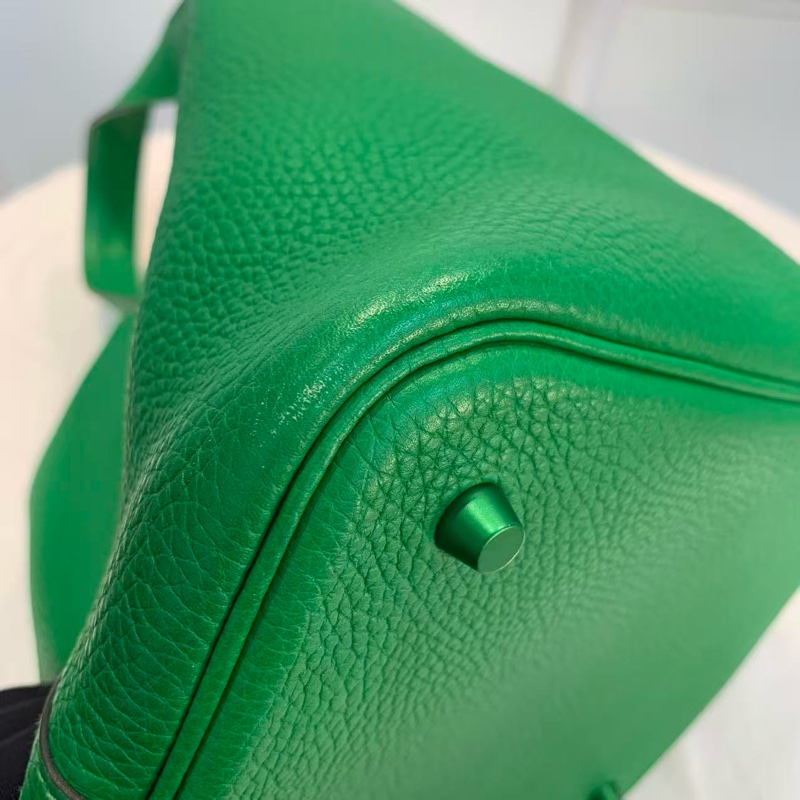 Hermes picotin 22菜籃子 竹子綠-5