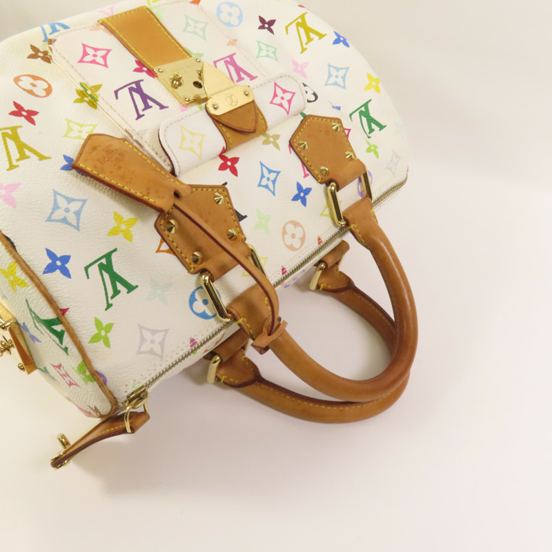 LOUIS VUITTON Monogram Multicolore Speedy 30金扣手挽袋-4