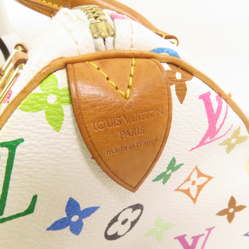 LOUIS VUITTON Monogram Multicolore Speedy 30金扣手挽袋-10